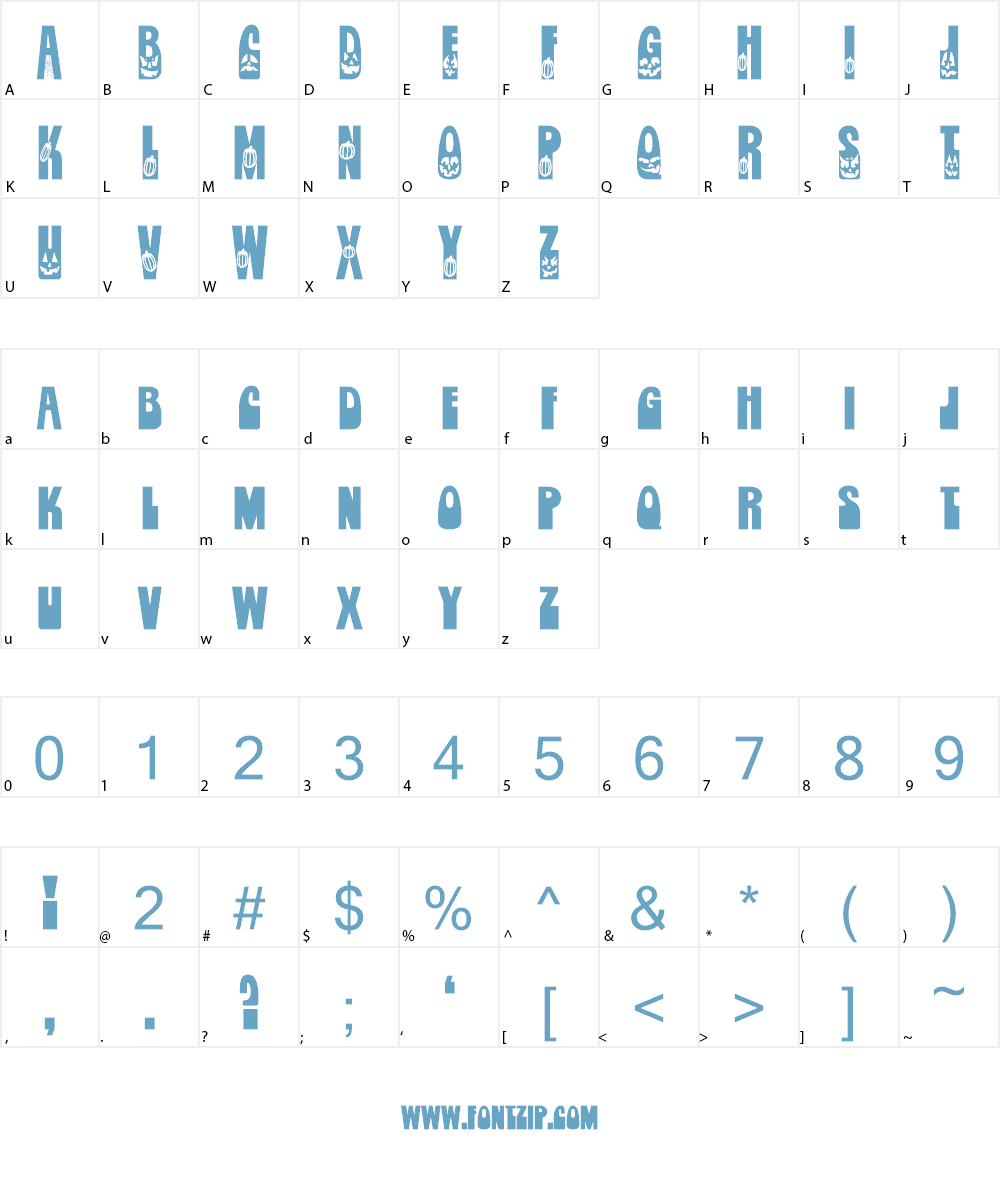 Jackie O'Lantern Font Character